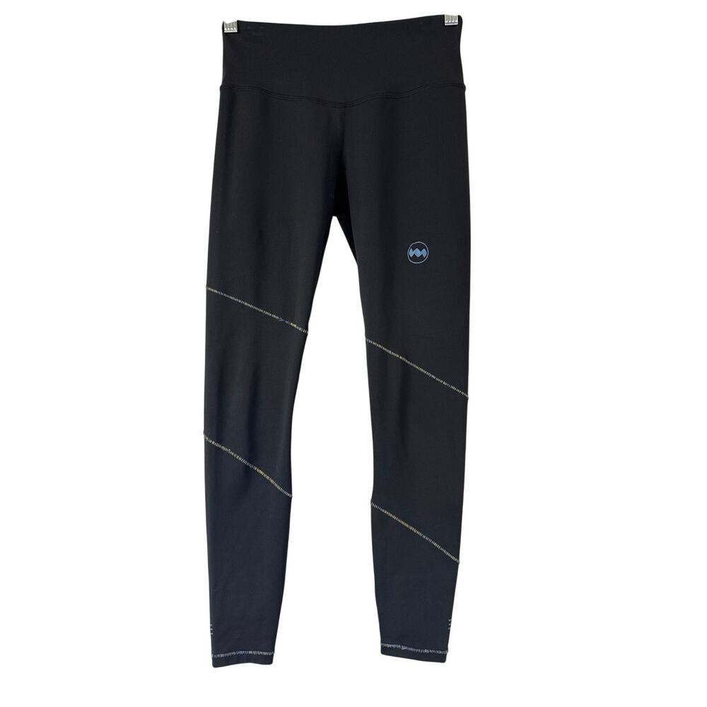 Janji Performance Running Tights Womens Size XS Black Reflective Activewear